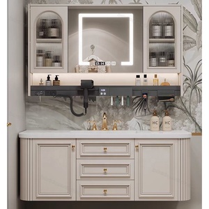 <span class=keywords><strong>Lavabo</strong></span> de cerámica doblado en caliente con placa de <span class=keywords><strong>roca</strong></span> de estilo americano de 48/72 pulgadas, mueble de baño <span class=keywords><strong>retro</strong></span>, combinación francesa, tocadores de baño de roble - Product Image 2