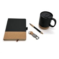 Juego de regalo de negocios personalizable con cuaderno, Taza de cerámica con fondo de corcho y llavero inspirado en el tema Show Car