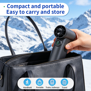 7500 RPM High Speed Portable <b>Handheld</b> <b>Fan</b> 60000mAh Battery Rechargeable Turbo <b>Fan</b> with Power Bank for Travel Office Outdoor - Product Image 5