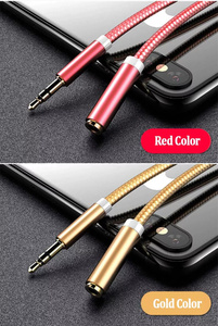Câble d'extension audio 3,5 mm mâle vers femelle, tressé, plaqué or, TRS, cordon pour <span class=keywords><strong>casque</strong></span> auxiliaire - Product Image 6