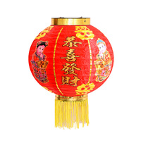 Lanterne en soie vietnamienne en nylon de forme ronde, prix d'usine, lanternes chinoises pour la décoration, décoration de fête, lanterne de Noël