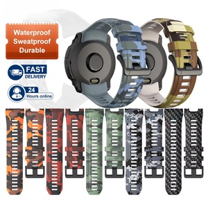 HUANLONG Correa de Reloj con Estampado de Camuflaje para Garmin Instinct 3, Correa de Reloj Suave de Goma Deportiva Ajustable, Resistente al Agua, 22mm, 26mm - Product Image 1