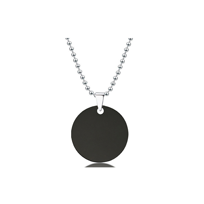 Black round 25mm+Silver round bead chain