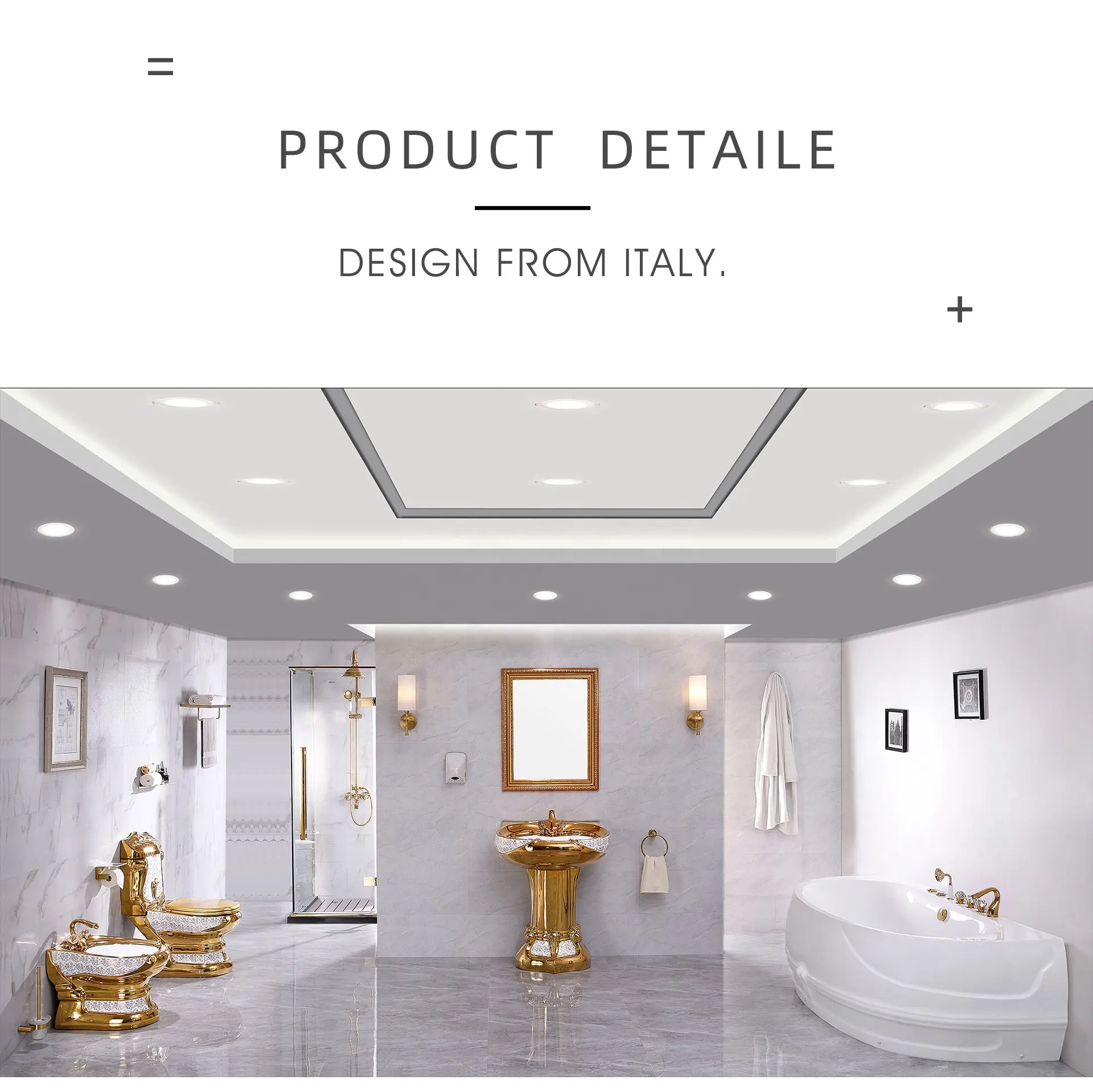 Vieany vaso sanitário de ouro estilo europeu, duas peças, estilo europeu, dourado, cerâmica, novo design dourado, banheiro, J-971