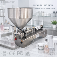 Machine de remplissage cosmétique semi-automatique à piston pour lotion, sérum, gel, crème et mise en bouteille en petites séries