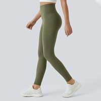 Leggings de yoga taille haute pour femme, effet ventre plat et rehausseur de hanches, couleur unie, avec poches, amincissants, très extensibles, grandes tailles, respirants