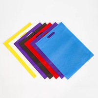 Sac de Courses Personnalisé Éco-Supermarché Recyclé Non Stratifié à Découpe en D Soudé à Chaud, Sacs Fourre-Tout Non-Tissés Lettre, Emballage Côte Est