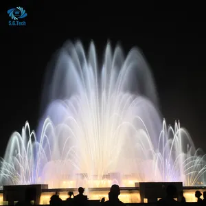 Gratis Ontwerp Indoor Outdoor Zwembad Fontein Water Dancing Fountain Show Met Licht Fontein