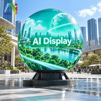 Écran LED sphérique extérieur AI P2.5 P3 P4, 7500 nits, haute luminosité, étanche IP65, écran 3D à 360° pour la publicité
