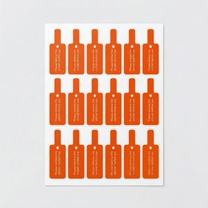 Maßgefertigte Holographische Orange Aufreißstreifen-Aufkleber - Batterie-Isolieretiketten zum Schutz Elektronischer Geräte - Product Image 3