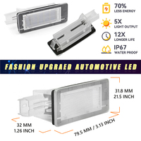 2 pièces, lampes LED Canbus pour éclairage de plaque d'immatriculation, pour Renault Espace Captur Langua ZOE Fluence Scenic Modus Dacia Duster Logan