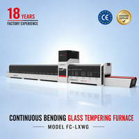 Four de trempage continu pour verre courbé FC-LXWG, machine CE standard OEM pour vitres latérales, haute efficacité, contrôlée par PLC