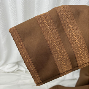 เสื้อโค้ทหนังกลับแบบอาหรับมุสลิมคุณภาพสูง ผลิตตามสั่ง OEM ขายดีจากโรงงาน เสื้อโค้ทฟาร์วาสำหรับฤดูหนาวสำหรับผู้ชาย - Product Image 3