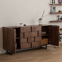 Buffet traditionnel de luxe en bois de couleur noyer, taille 180, console de rangement, table pour chambre à coucher et hôtel