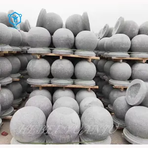 Bolas de granito gris redondas pulidas para jardín