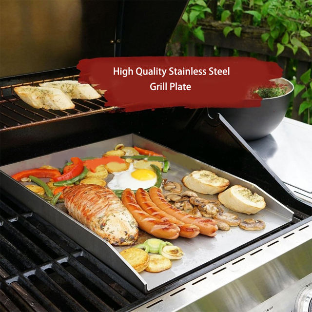 Custom Size Stainless Steel BBQ Griddle Plate for Outdoor Grill
