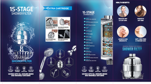 Phổ biến 15 giai đoạn Alkaline New KDF Loại bỏ Clo tắm lọc nước - Product Image 4