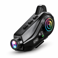 Casque de moto G10 avec caméra RVB, 6.1 2MP 2.5K, WiFi, prévisualisation, enregistrement en boucle, 120° °   Carte TF 256 Go pour appareil photo