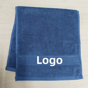 Chất Lượng Tốt Tối Màu Xanh Tay Mặt Khăn Vẻ Đẹp Spa Salon Bông Tùy Chỉnh Khăn Với Thêu Logo - Product Image 6
