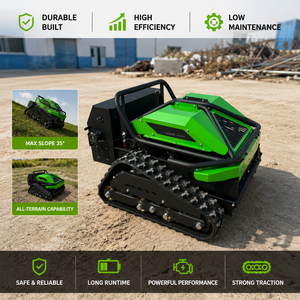 free shipping CE 600mm crawler tracked remote mower 224cc engine Euro 5 grass cutter slope garden machine - Product Image 1