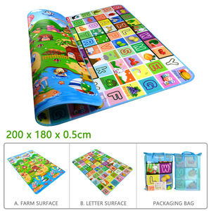 Estera <span class=keywords><strong>de</strong></span> gateo para bebés, estera <span class=keywords><strong>de</strong></span> juguete, estera <span class=keywords><strong>de</strong></span> actividad interior <span class=keywords><strong>de</strong></span> dibujos animados, estera <span class=keywords><strong>de</strong></span> descanso <span class=keywords><strong>de</strong></span> doble cara <span class=keywords><strong>de</strong></span> granja <span class=keywords><strong>de</strong></span> letras para niños 200CM * 180CM - Product Image 1