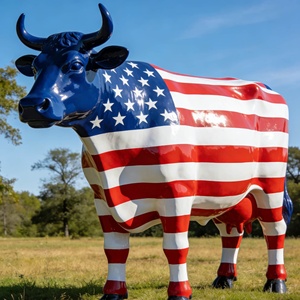 Escultura de Vaca de Tamaño Real para Jardín, Moderna, Ecológica, al Mejor <span class=keywords><strong>Precio</strong></span>, Personalizada, de Fibra de Vidrio, para Interiores/Exteriores - Product Image 3