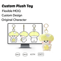Porte-clés en peluche en gros, personnalisés, certifiés CE, mini compacts, pour breloques de sac