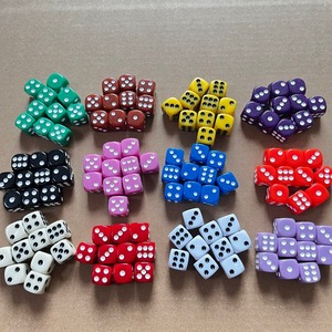 Dés de jeu 16mm 6-sided White Dot Rounded Corners Colorful Entertainment Dice Table Game bar Game Dice Wholesale - Product Image 2