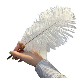 Bolígrafo de Pluma de Avestruz Blanca para <span class=keywords><strong>Boda</strong></span> - Product Image 2