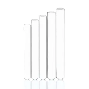 ห้องปฏิบัติการที่มีคุณภาพสูง Borosilicate 3.3แก้ว Borosilicate แก้วทรงกระบอกด้านล่างหลอดทดสอบ