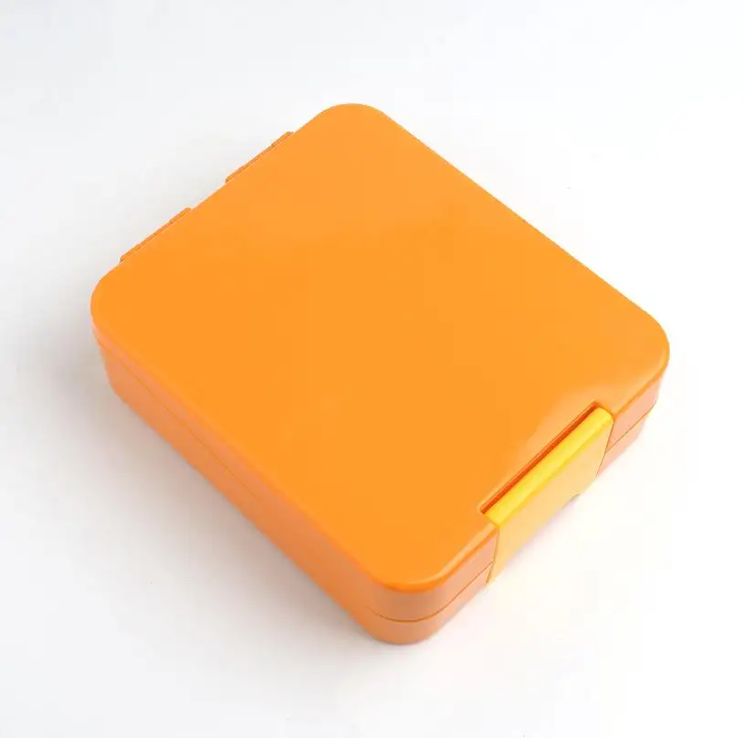 insulated heat retaining sauce kids bento lunch box orange 3 Lattice lunchbox with three compartments leakproof lunch box