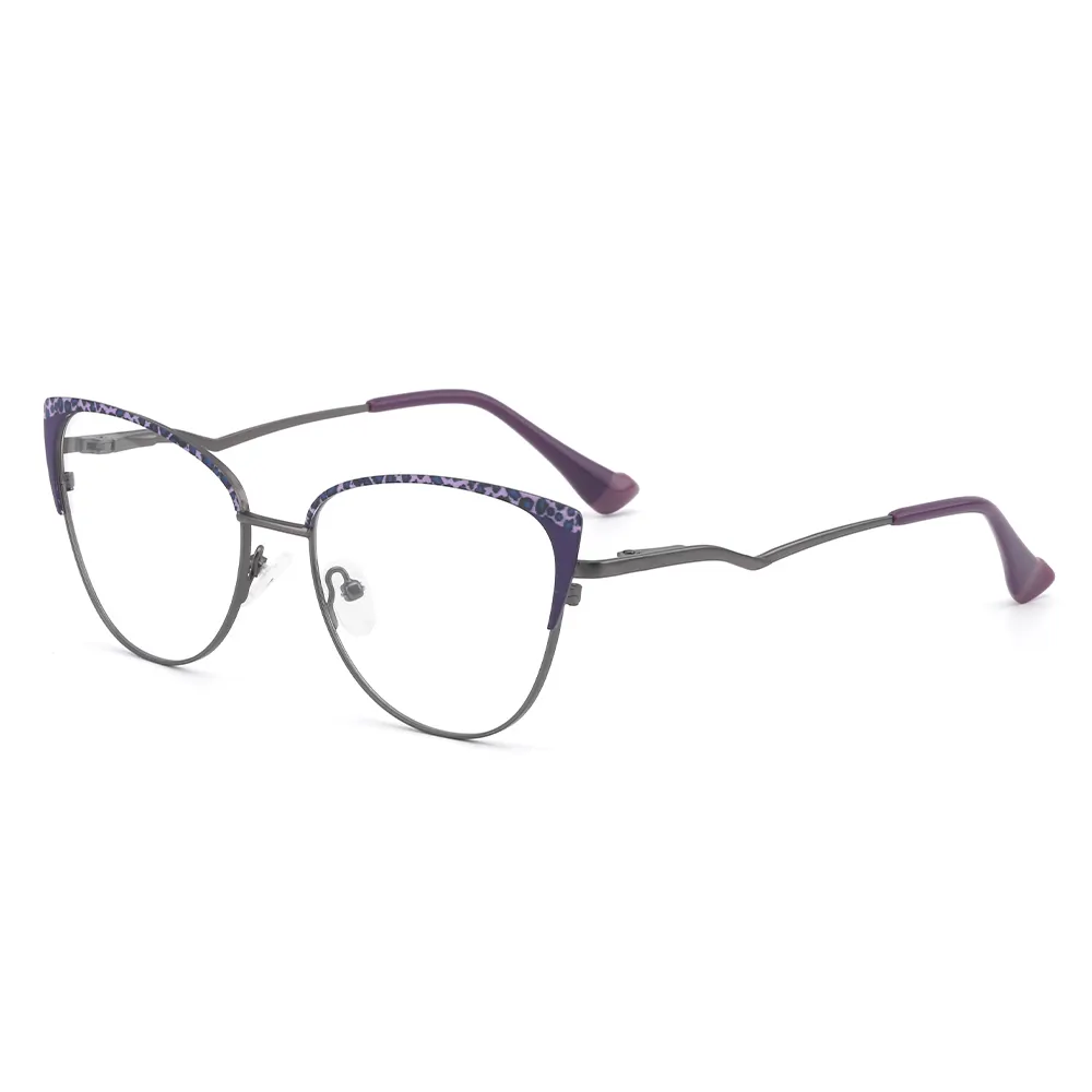 Retro purple leopard cat eye optical glasses frame for woman