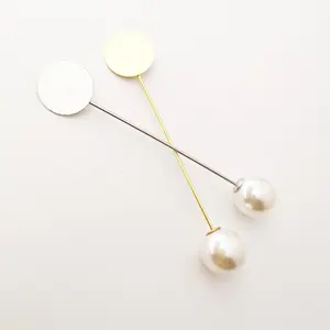 Cheap Pin 2.99 Inches Safety Fashion Pearl Brooch Diy Brooch Accessories