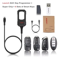   Programador de Llaves X431 con 4 Controles Remotos Universales y 1 Super Chip X IMMO Plus PAD V VII APEX