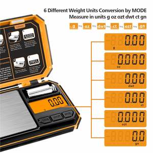 200g * 0.01g 전자 균형 미니 골드 전자 0.01 전문 정확한 그램 무게 다이아몬드 포켓 디지털 보석 저울 - Product Image 2