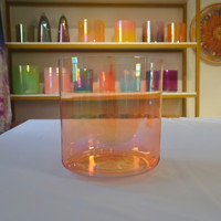 Juego de Cuencos Cantores de Cristal Alquímico de Cuarzo de Color Pastel para Baño de Sonido Curativo y Meditación, Directo de Fábrica HF