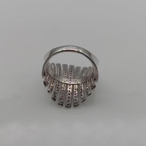 Jewelspaark <b>Diamond</b> <b>Ring</b> 0.90 Cttw Baguette Cut White And Blue Enhanced In 925 Sterling Silver For Women Engagement Band - Product Image 4