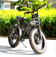 Bicicleta de Montaña Eléctrica con Cuadro de Aluminio y Neumáticos Anchos para Adultos, Bicicleta Eléctrica de 48V 15Ah
