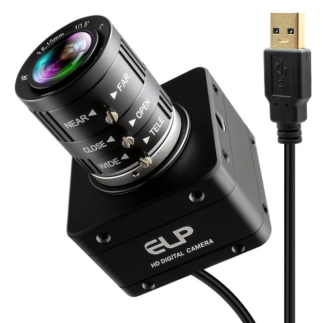 ELP High Speed 230fps 1080P USB3.0 Camera 12MP High Frame Rate 4K 60fps Manual Zoom Webcam UVC Camera for Motion Capture