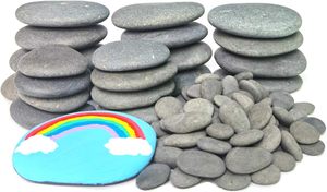 Ciottoli lisci naturali che dipingono rocce rotonde piatte pietra fluviale per pittura fai da te - Product Image 2