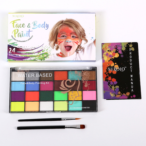 Set de <span class=keywords><strong>peinture</strong></span> à la <span class=keywords><strong>gouache</strong></span> 24 couleurs <span class=keywords><strong>Peinture</strong></span> pour le <span class=keywords><strong>visage</strong></span> et le corps à base d'eau pour enfants Utilisation facile et lavage rapide - Product Image 4