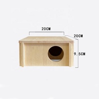 Personnalisé Détachable Pas Cher Écologique En Bois Massif Petit Animal Chinchilla Guinée Cabane Cachette En Bois Hamster Cage Maison Avec Fenêtre