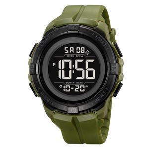 Skmei Digital Watch Men Black Gold Tpu Strap 3Bar Waterproof Outdoor Sports Watch With Chronograph And Date Display - Product Image 5