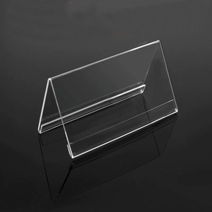 Tam Giác <span class=keywords><strong>V</strong></span> Shape Counter Top Rõ Ràng Acrylic Đăng Chủ Giấy Tag Chủ <span class=keywords><strong>V</strong></span>ới Double Side Hiển Thị Cho Kệ - Product Image 2