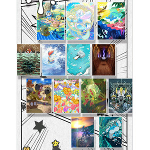 MS Wholesale Pokemoned Switch All-Stars <span class=keywords><strong>C</strong></span> Series Tear-off Tabs Mario Kid's Gifts Fan Art Board Game Blind Box Collectible Card - Product Image 6