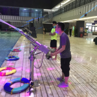 Pistolet à eau rotatif Gatling en acier inoxydable, équipement de jeu aquatique pour parc aquatique, tireur