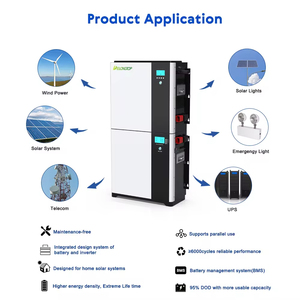 Système de stockage d'énergie solaire au lithium empilable LFP51100 à installation facile, 51,2 V 100 Ah 228 Ah 314 Ah, station d'alimentation domestique empilable - Product Image 2