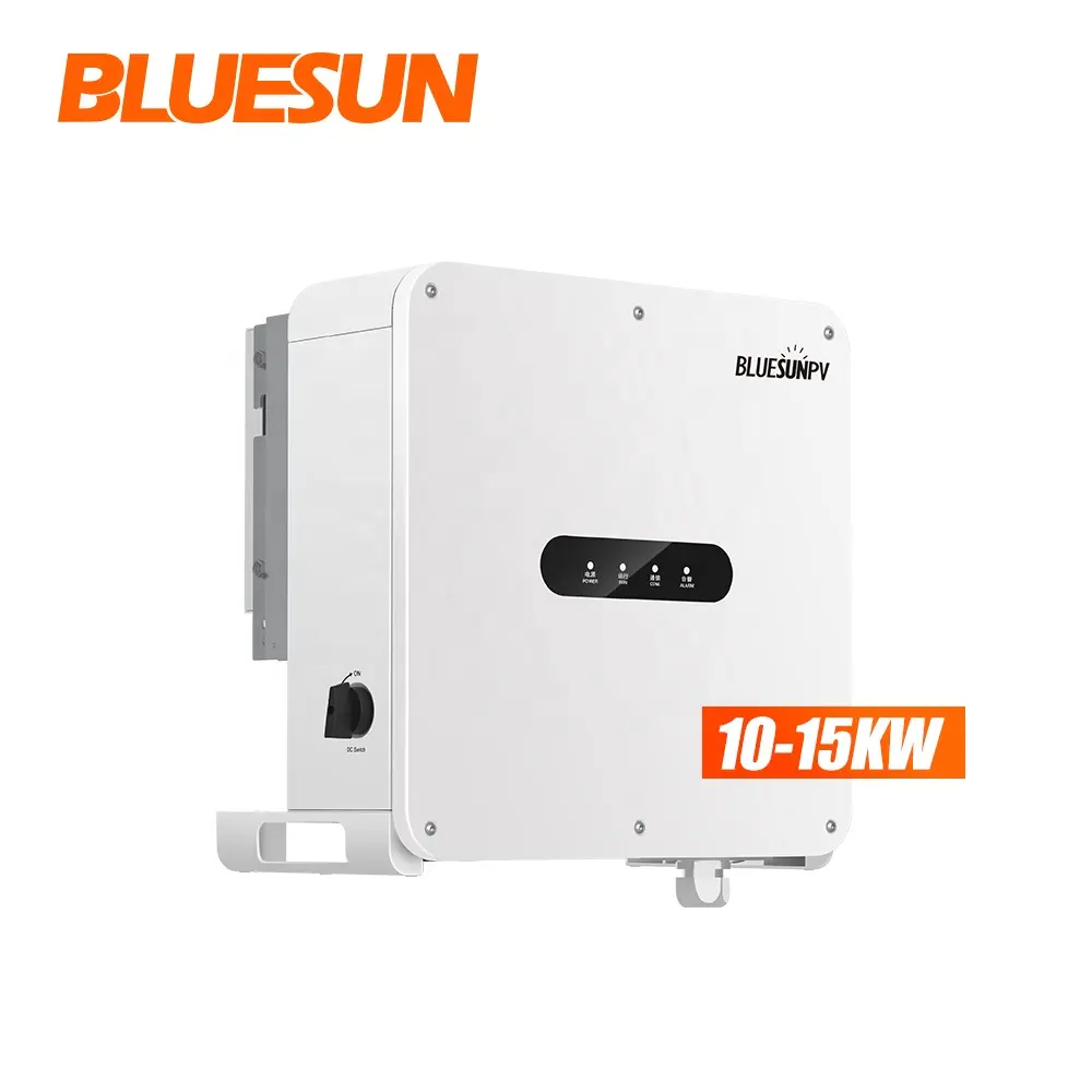 Bluesun 10kw 15kiw 20kw 30kw 33kw on grid solar inverter price 3 phase 400V solar pure sine wave inverter