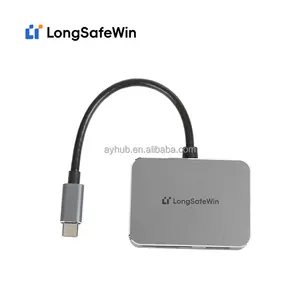 סגסוגת אלומיניום 5-Port Type-C USB3.0 רכזת USB מפוצלת