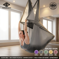Hamac de yoga aérien Gravity avec corde et sangle de suspension 5m x 2.8m, épaisseur 2, tissu nylon, 1100g, personnalisable